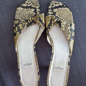 Faux Snake Skin Sandals